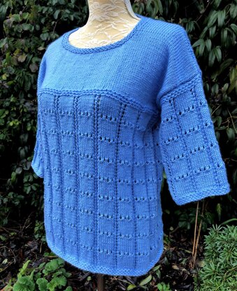 All Squared! Eyelet Sweater