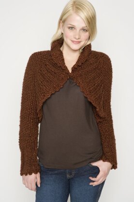 Knit Shrug in Lion Brand Homespun - 60082AD