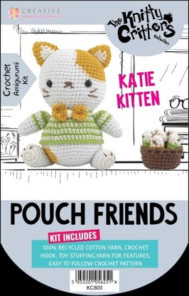 Creative World of Crafts Pouch Friends Katie Kitten - 20cm