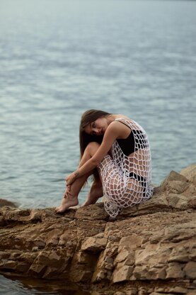 Mesh crochet dress