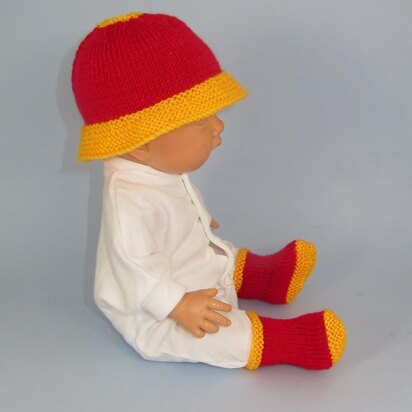 Anyone for Polo? Baby Hat and Booties Set