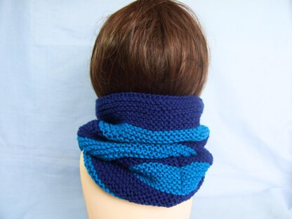 Easy Colour Block Infinity Scarf for Beginners