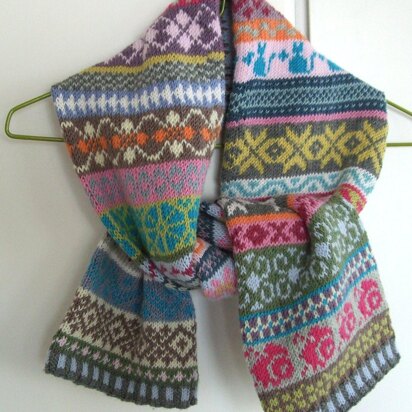 My colorful fair isle scarf