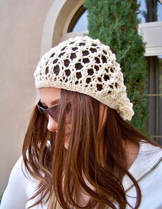 Slouchy Beanie, Slouchy Hat, Mesh Fishnet Hat