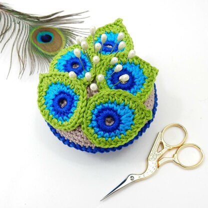 Peacock Feather Pin Cushion