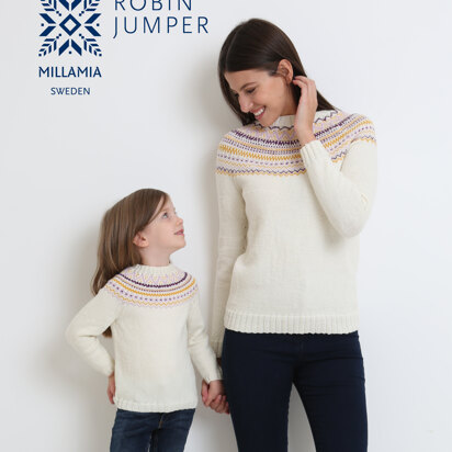 Robin Sweater - Sweater Knitting Pattern in MillaMia Naturally Soft Merino
