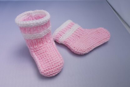 Pink Baby Booties