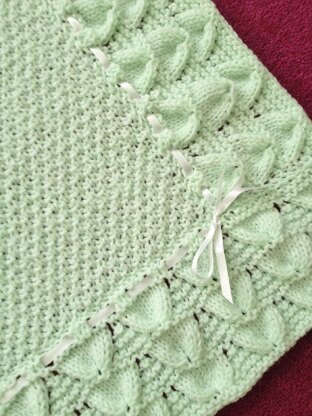 BLUEBELL IN ARAN  Baby Blanket