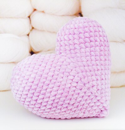 Patchy heart pillow