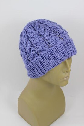 Chunky Double Twist Cable Beanie Hat