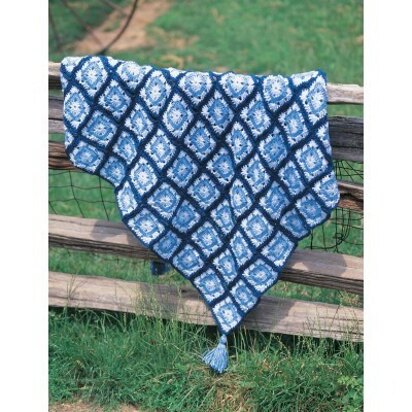 Granny Square Throw in Bernat Satin