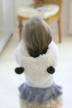 Mouton sheep hooded cowl