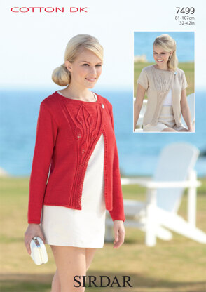 Long and Short Sleeved Cardigans in Sirdar Cotton DK - 7499 - Downloadable PDF