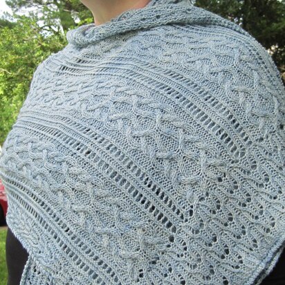 Lake Meade Cable Lace Shawl - knitting pattern