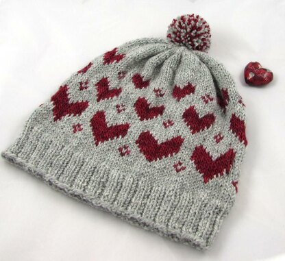 V is for Valentine Pom Pom Hat