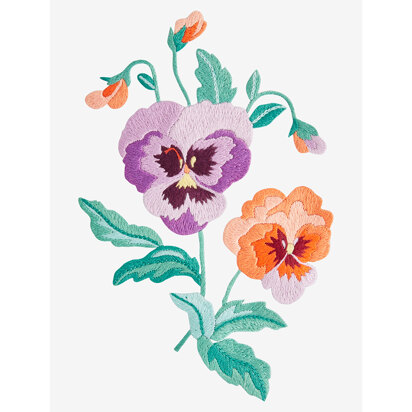 Spring Pansies in DMC - PAT0600 - Downloadable PDF