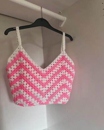 Summer Chevron crop top