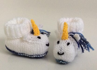 Unicorn baby booties