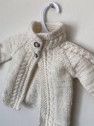 Gently Cabled Baby Cardigan