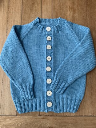 Child's Knit Crew Neck Cardigan in Caron Simply Soft - Downloadable PDF ...