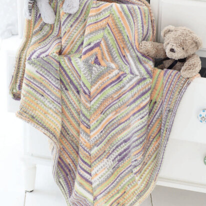 Hat, Mittens, Bootees and Blanket in Sirdar Snuggly Baby Crofter DK - 4798 - Downloadable PDF