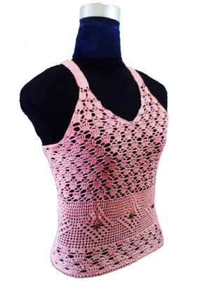 Crochet Pink Blouse