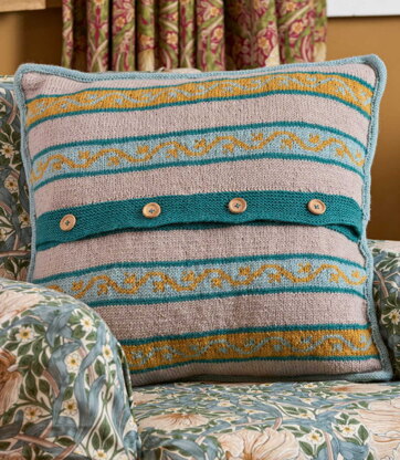 Grafton Cushion Designed by Debbie Bliss & Chloé Elizabeth Birch in Morris DK - Downloadable PDF