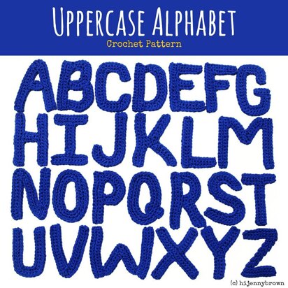 Uppercase Alphabet Crochet Motifs Pattern