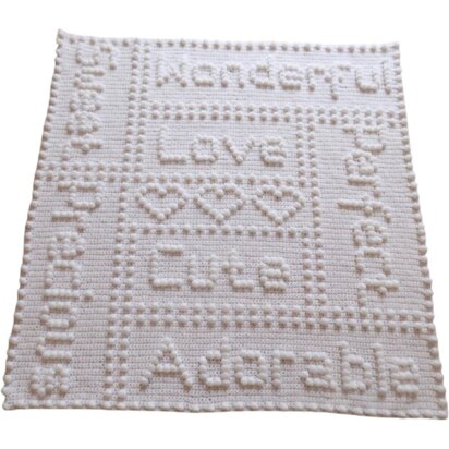 Precious Words One-Piece Baby Blanket