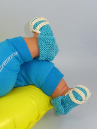 Baby Simple Stripe Granny Slippers