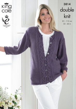 Sweater and Cardigan In King Cole DK - 3814