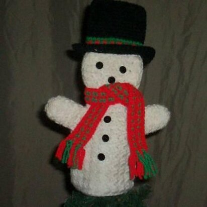Christmas Frosty Snowman Tree Top Puppet C-058