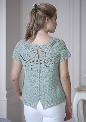 Bell Sleeve & Short Sleeve Tops in King Cole Finesse Cotton Silk DK - 5115pdf - Downloadable PDF