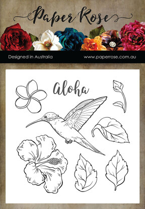 Paper Rose Clear Stamps - Hummingbird Garden