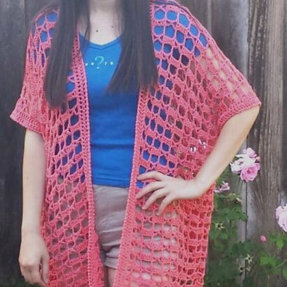 ELSA Crochet Crochet Waterfall Cardigan PDF Pattern 