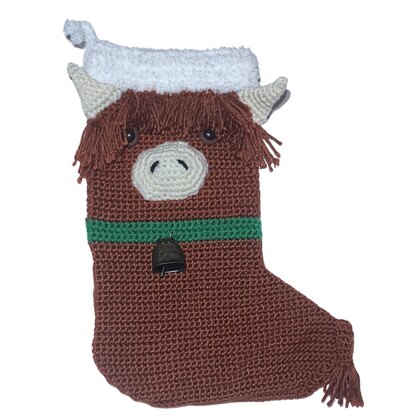 Highland Cow Christmas Stocking