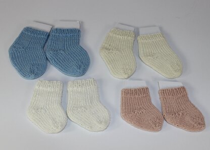 Preemie Baby Simple Socks (Circular)