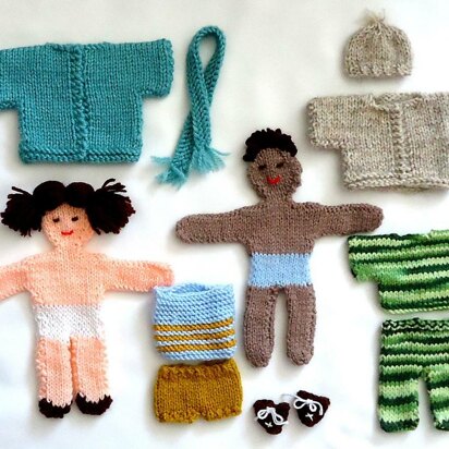 Knitted Paper Dolls