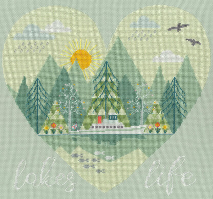 Bothy Threads Lakes Life Cross Stitch Kit - 32 x 30cm