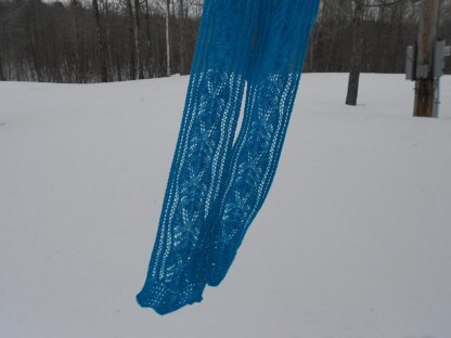 Blue Frost Lace Scarf