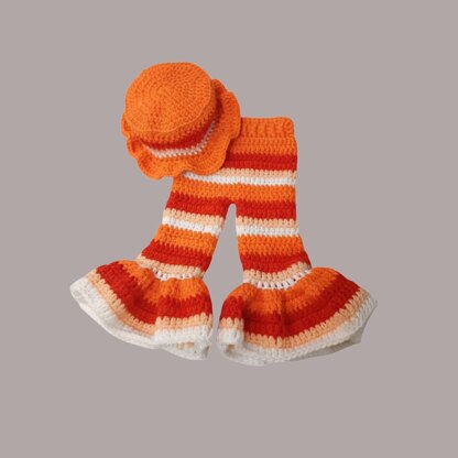 Bell Bottom Pants & Ruffle Hat | Easy PDF Pattern