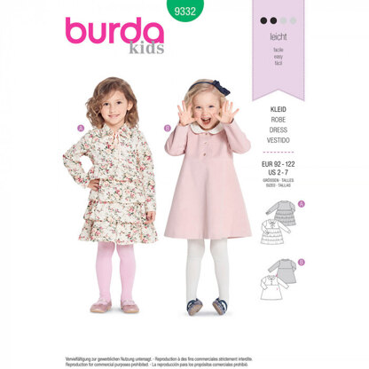 Burda Style Child's Dress B9332 - Paper Pattern, Size