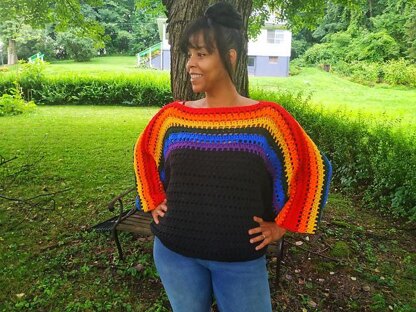 Oversize Batwing Jumper Crochet pattern by Littlejohn's Yarn | LoveCrafts