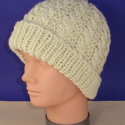 Easy Cable Chunky Unisex Beanie Hat