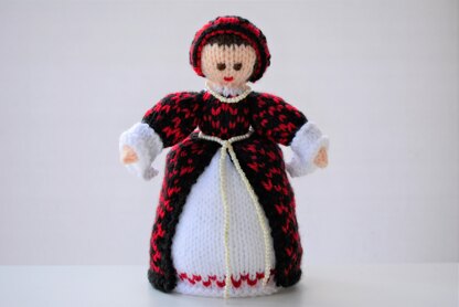 Katherine of Aragon Tudor Doll Knitting Pattern - Toy Knitting Pattern