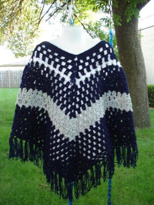 Girl's Easy Crochet Poncho