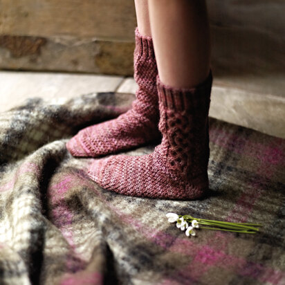 Cuckoo Socks in Rowan Fine Art