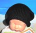 Baby Black Roll Brim Slouch