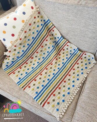 Reverse Spots & Stripes Blanket - US Terms