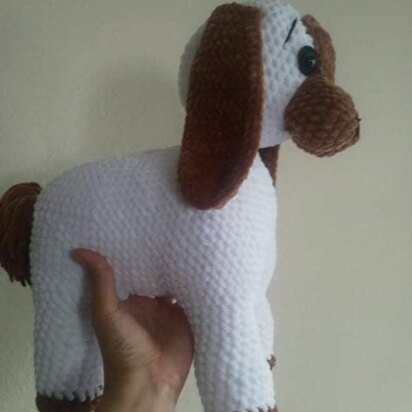 Puppy white plush amigurumi